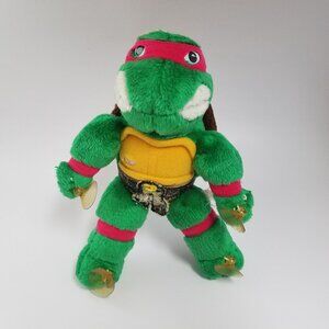 Vintage RAPHAEL Teenage Mutant Ninja Turtles window cling plush Playmates TMNT